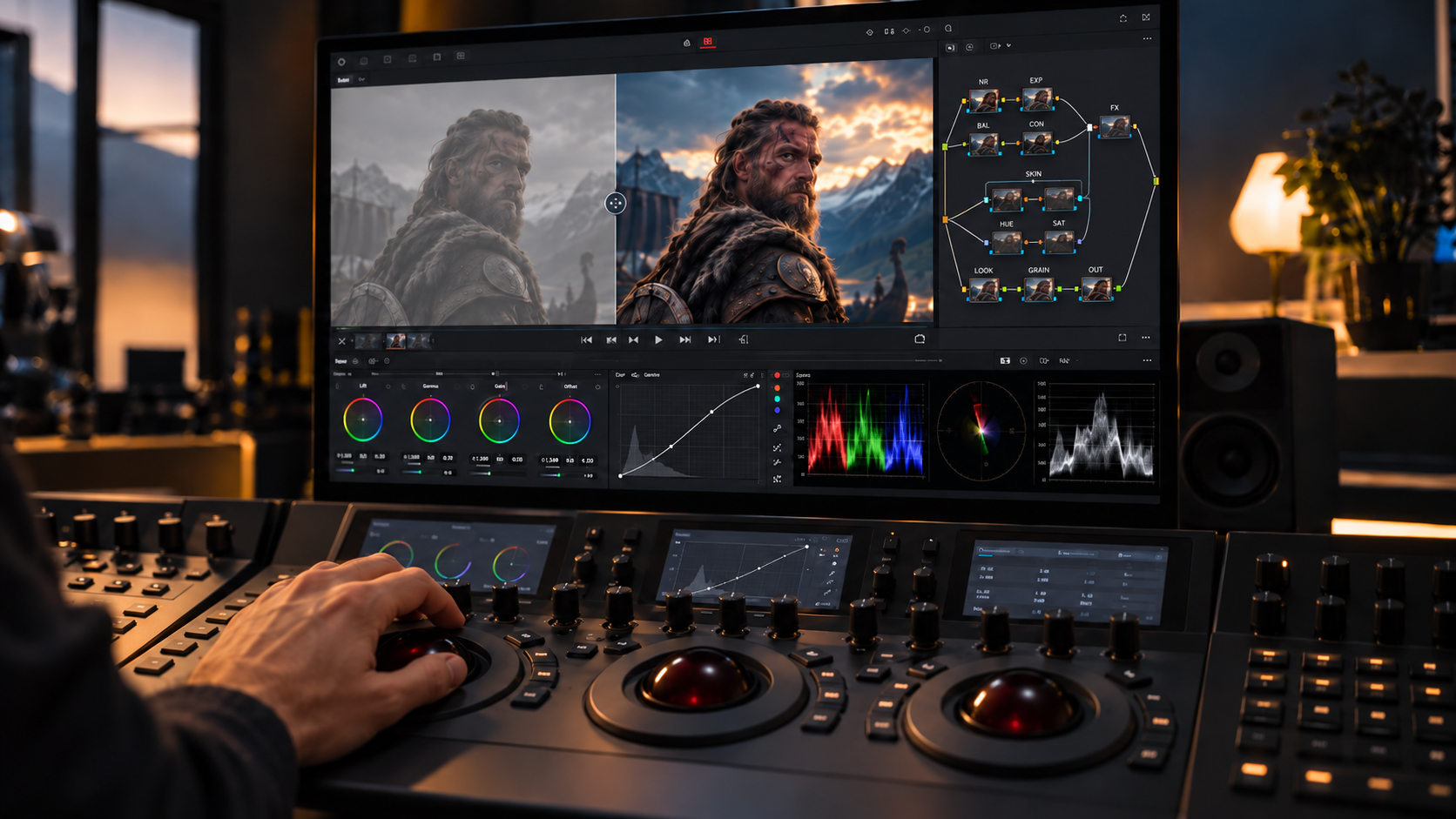 Corrección de color y etalonaje profesional en DaVinci Resolve para lograr un look cinematográfico